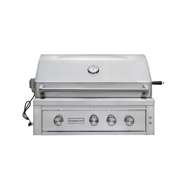 Edgestar 89000 BTU 36 Inch Wide Natural Gas BuiltIn Grill with Rotisserie and LED Lighting GRL360IBBNG - main